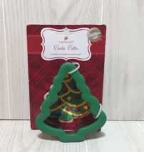 Wilton green comfort grip Christmas Tree cookie cutter stainless steel - £3.91 GBP