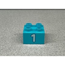 Lego Duplo NUMBER #1 Blue Counting Train Replacement 2 x 2 x 1 Block Building - £2.23 GBP