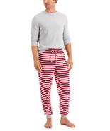 allbrand365 designer Mens Sleepwear Top &amp; Pants Thermal Pajama Set,Red,S... - £37.42 GBP