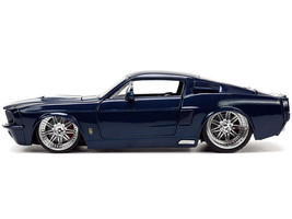 1967 Ford Mustang Shelby GT500 Dark Blue Metallic w White Stripes Bigtime Muscle - £29.84 GBP