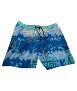 Hurley Board Shorts Mens Hibiscus Quick Dry Surf Swim Trunks Size 36 Blu... - $23.75