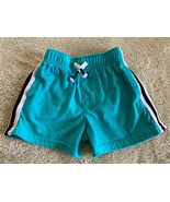 Garanimals Boys Teal Black White Side Stripe Pockets Shorts 6-9 Months - $5.33 CAD