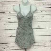 Better Be ribbed marled gray Henley tank - £8.91 GBP