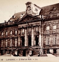 Langres France City Hall 1910s WW1 Era Postcard Europe L&#39;Hotel De Ville PCBG12A - £15.72 GBP