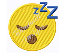 Sleeping Emoji - Machine Embroidery Design - £2.78 GBP