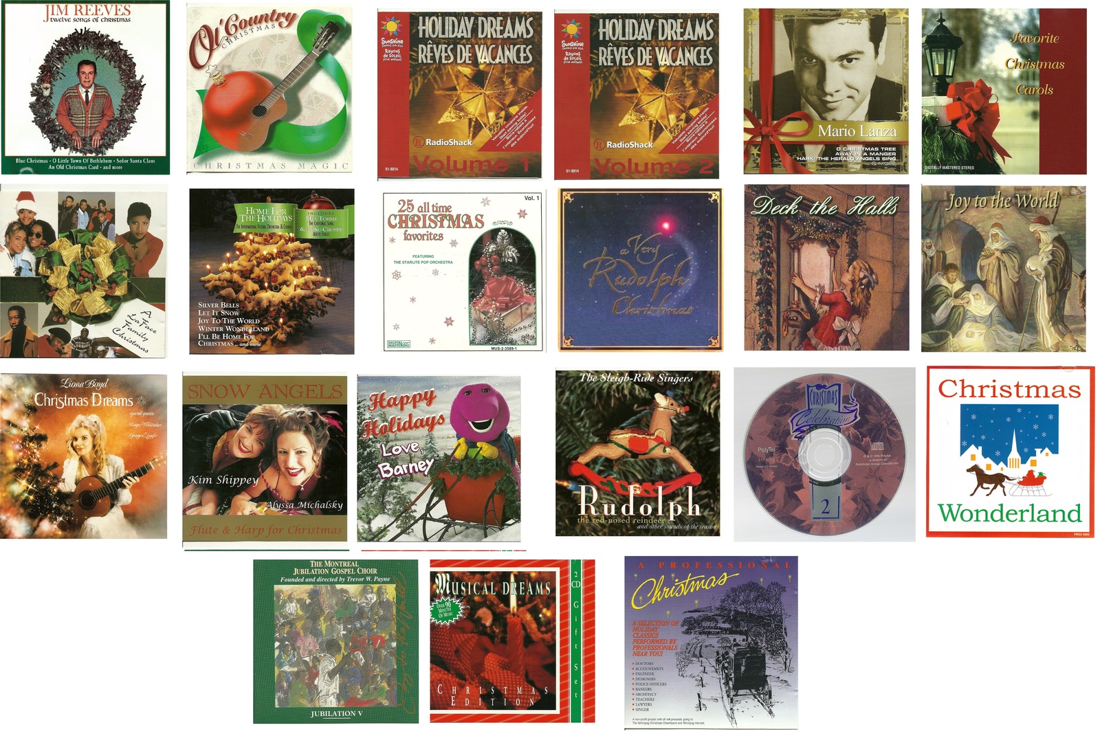 Primary image for Lot of 21 Christmas CDs - 22 Discs - No Cases
