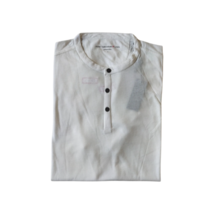 John Varvatos Duke Henley T-Shirt Optik Weiß L 9 $109 WELTWEITER VERSAND - £60.91 GBP