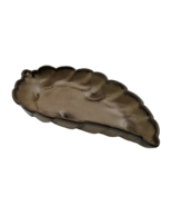 Vintage Frankoma Pottery Beautiful Brown Footed Leaf Dish Tray Candy Tri... - $22.99 CAD