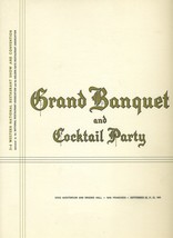 1955 Grand Banquet Menu Western National Restaurant Show San Francisco  - $74.17