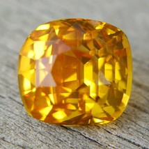 Natural Vivid Yellow Sapphire | Cushion Cut | 4.18 Carat | 9mm | Engagem... - £4,676.23 GBP