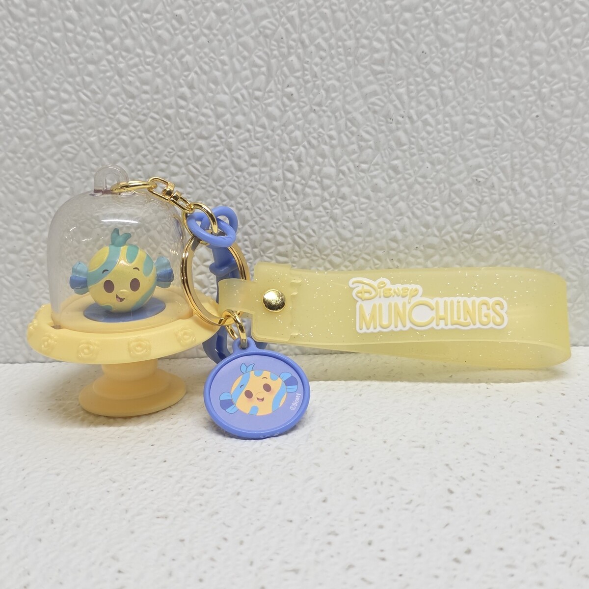 Disney Munchlings Flounder Yellow Fish Mini Munch Clip-On Keychain Stand - $39.50