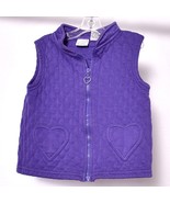 Green Dog Girl&#39;s Purple Quilted Zip Up Vest Size 4/5 - $9.72