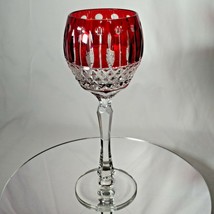 Faberge Xenia Imperial Red Cased Cut To Clear Crystal Goblet | Single - $225.00