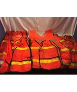 LOT OF 6 Plastic Reflective Orange Yellow Road Guard Running Safety Vest - $424.81 MXN