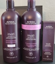 Aveda Invati Advanced LIGHT  Shampoo &amp; Conditioner 33.8oz +Scalp Revitalizer 5oz - £132.85 GBP