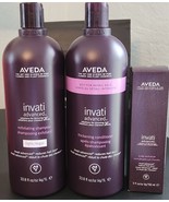 Aveda Invati Advanced LIGHT  Shampoo &amp; Conditioner 33.8oz +Scalp Revital... - £133.48 GBP