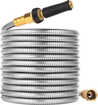 Durable 100 FT Kink-Free Stainless Steel Garden Hose - Connectable &amp; Lig... - $173.20