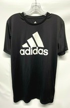 Adidas Climalite Athletic Black Tee T Shirt Dry Fit EPOC Boys XL 18/20 - £9.28 GBP