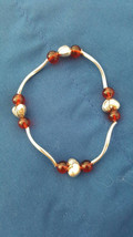 Red bracelet, beaded bracelet,  heart charm bracelet, women&#39;s bracelet, gift for - £2.38 GBP