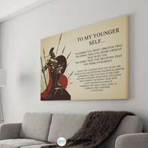 Spartan Warrior Poster Motivational Inspiration Quotes Poster To My Younger Self - £20.20 GBP+