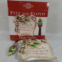 Fitz And Floyd Dear Santa Bring A Puppy Snack Plate With Spreader New Open Box  - £17.35 GBP