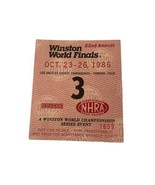 Vtg 80&#39;s 1986 NHRA WINSTON WORLD FINALS 22nd Annual 3.5&quot;x 3&quot; TICKET STUB... - $993.10 MXN