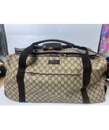 GUCCI Weekender w/wheels Brown Monogram Leather Travel Carry ON Supreme ... - $18,443.63 MXN