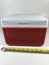 Vintage 1990&#39;s Coleman Personal Cooler White / Red 5205 Flip Top Lunch Box - £11.46 GBP