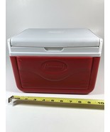 Vintage 1990&#39;s Coleman Personal Cooler White / Red 5205 Flip Top Lunch Box - £11.37 GBP