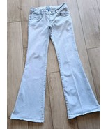 Y2K Lilu Stretch Low Rise Flared Jeans Light Wash Blue Denim Women&#39;s Siz... - $19.00