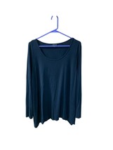 J Jill Wearever Collection Womens Size XL Navy Blue Long Sleeve Tunic Top Shirt - $19.75