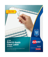 Avery Print &amp; Apply Clear Label Dividers, Index Maker Easy Apply Printab... - $274.31 MXN