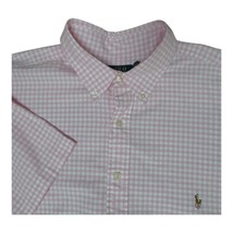 Polo Ralph Lauren Shirt Men&#39;s Size 2XB 2X Big Pink Check Short Sleeve Fl... - £32.87 GBP