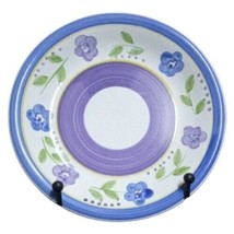 Gibson Designs BELLA 4-Dinner Plates 11 1/8&quot;D Ceramic Blue Lavender Flor... - £37.92 GBP