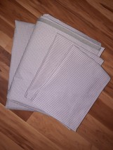 70&#39;s Marimekko Pink Gray Plaid Dan River Queen Fitted Flat Sheets Pillowcases  - £54.47 GBP