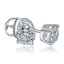 0.94 TCW Rotondo Brillante Taglio Diamante Bottone 4 Graffa Set Orecchin... - €2.320,71 EUR