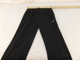 Adult Women&#39;s Nike Black White Swoosh Yoga Track Workout Athletic Pants ... - £12.63 GBP