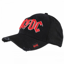 AC/DC Logo Distressed Adjustable Snapback Hat Black - $26.98