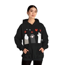 cat paws up animal lovers giftUnisex Heavy Blend™ Hooded Sweatshirt hood... - $33.56+