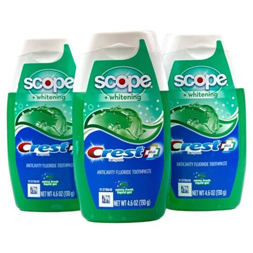 Crest Complete Scope Whitening Toothpaste, Minty Fresh Liquid Gel 4.6 oz, 3 Pack - £14.45 GBP