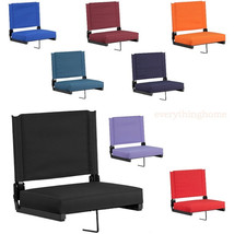 Stadium Arena Bleacher Thick Seat Cushion Chair Portable Folding Backrest 8color - £75.67 GBP