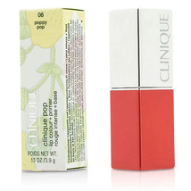 Clinique Pop Lip Colour Foundation w Primer, Poppy 06, 3.9g lipstick red cream - £25.13 GBP