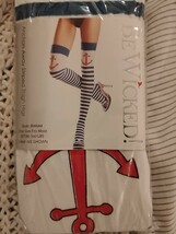 Be Wicked BW644 Sailor Anchors Away Striped Thigh High One Size 90-160 L... - $113.85 MXN