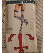 Be Wicked BW644 Sailor Anchors Away Striped Thigh High One Size 90-160 L... - $113.85 MXN