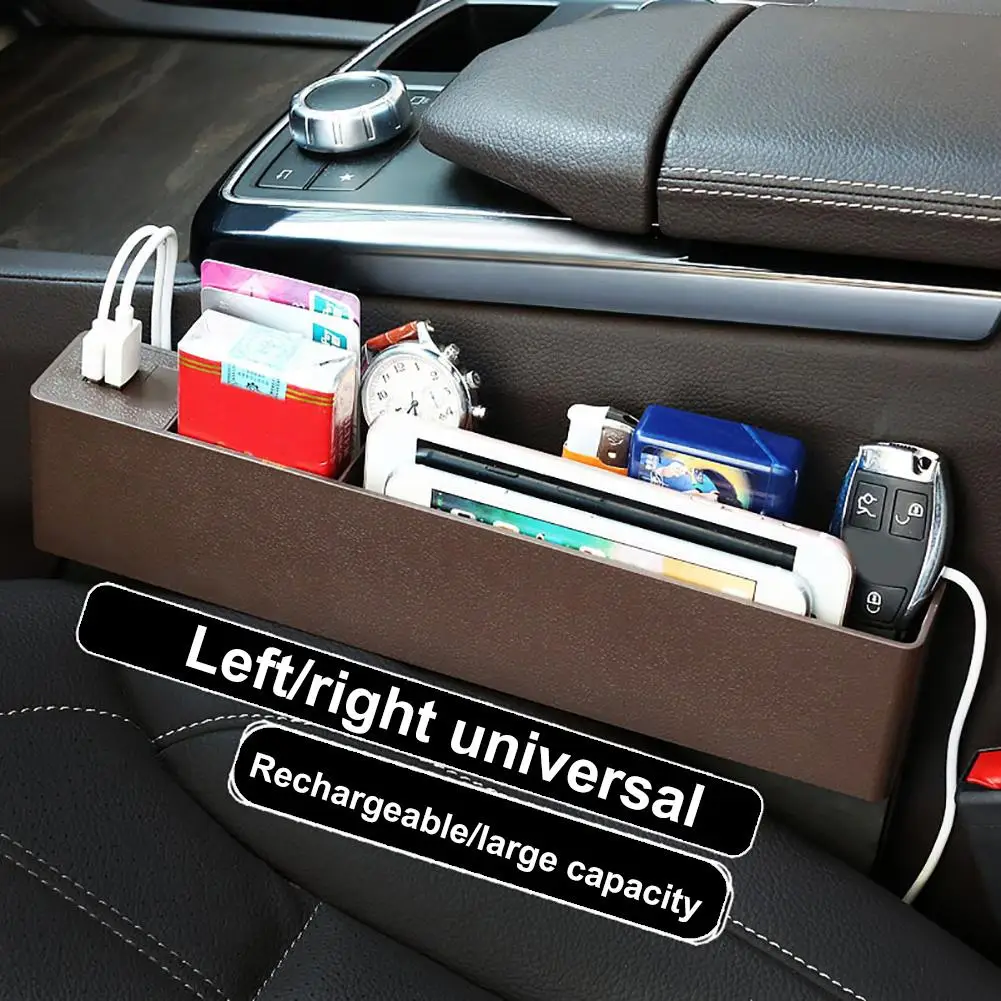 Car Seat Crevice Gaps Storage BoxWallet Phone Coins Keys Card Organizer ... - $13.97+