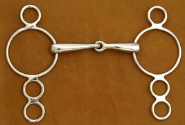English Saddle Horse Stainless Elevator Jumping Bit 5&quot; mouth attach to bridle - £15.61 GBP