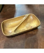 Teak Wood Snack Dish Divided Serving Tray - Nuts Candy - €10,31 EUR