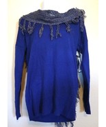 Women&#39;s S Royal Blue A.N.A. Sweater with infinity scarf - £16.34 GBP