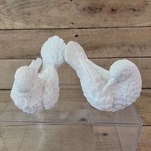 Pair Of VTG Love Doves White Alabaster Birds by A. Santini Sculptor Italy - $14.06