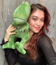 New Green Stuffed Dino Dinosaur 14”X25&#39;&#39; Plush Soft Kid Toy - £39.39 GBP